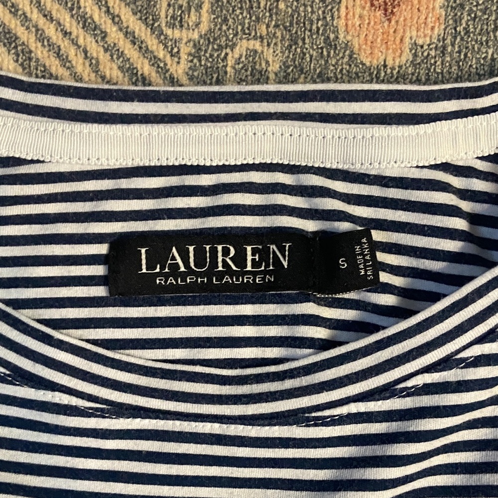 Ralph Lauren Navy and White Striped nightgown - Picture 2 of 4